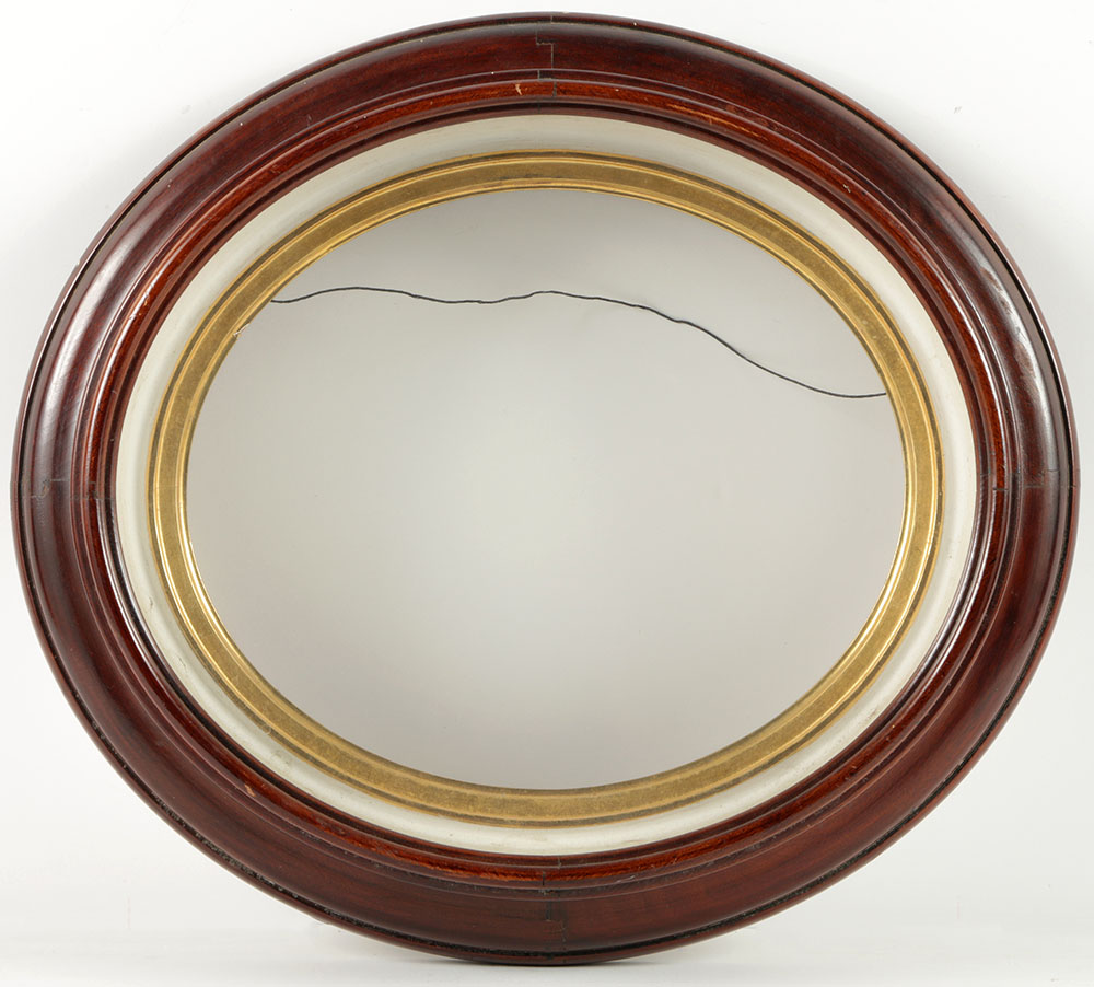Late 19th-Century Wooden Oval Frame