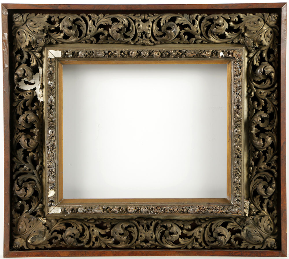 19th-Century Shadow Box Style Frame with Gilt and Gesso