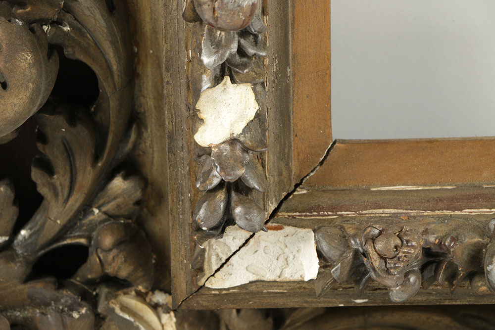 19th-Century Shadow Box Style Frame with Gilt and Gesso