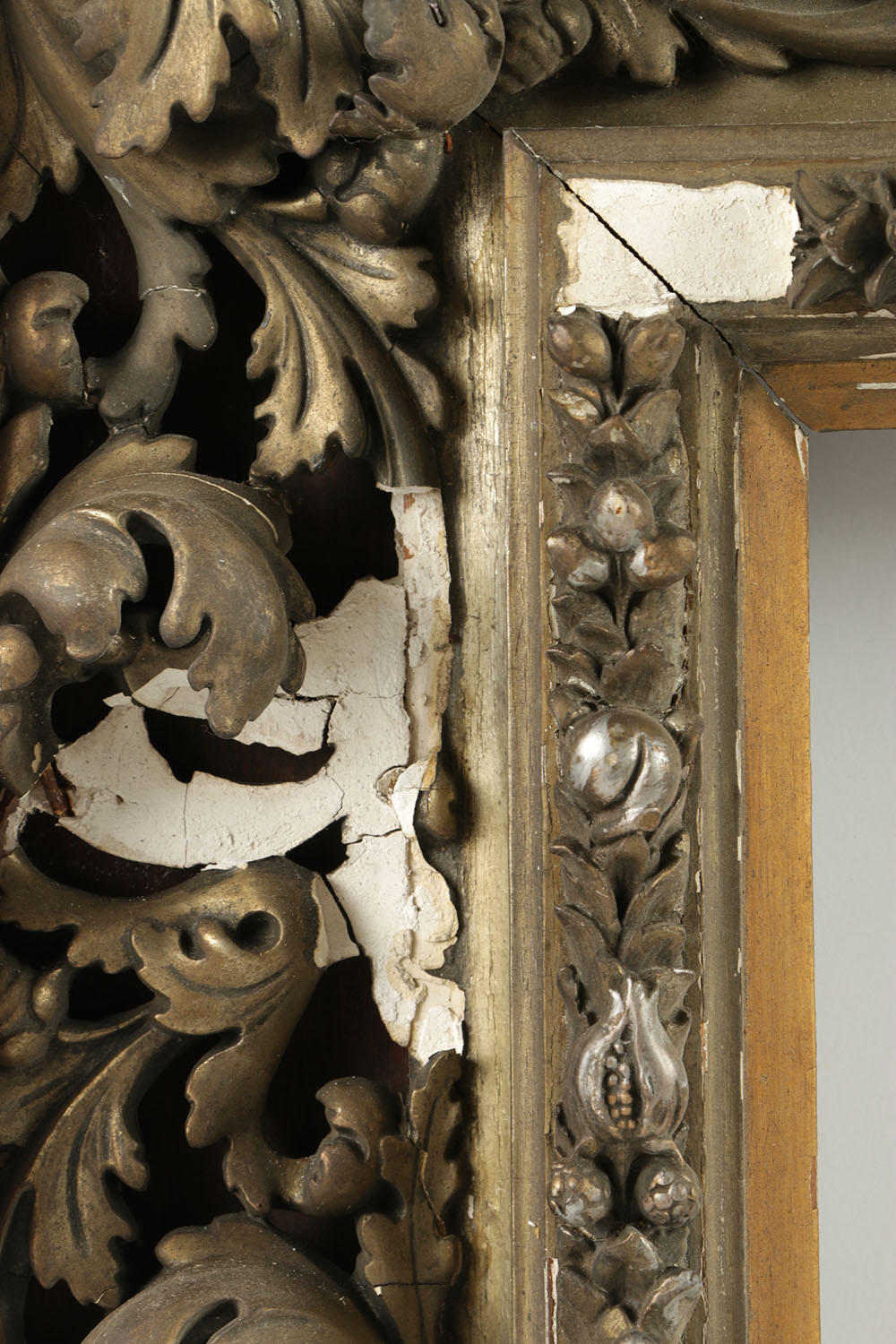 19th-Century Shadow Box Style Frame with Gilt and Gesso