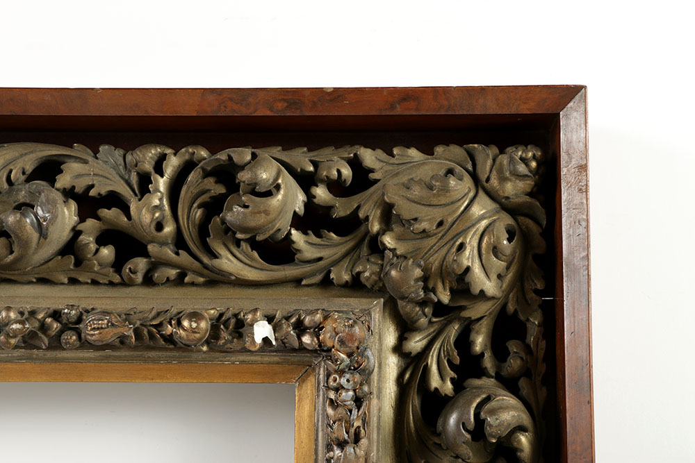 19th-Century Shadow Box Style Frame with Gilt and Gesso