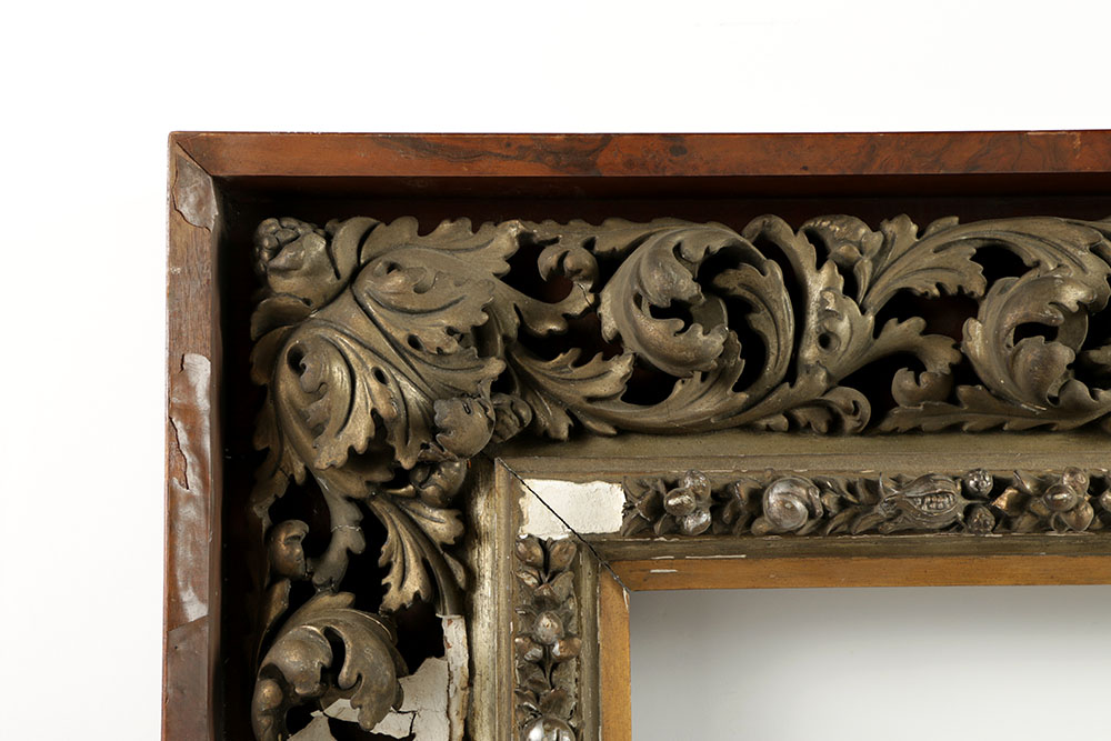 19th-Century Shadow Box Style Frame with Gilt and Gesso