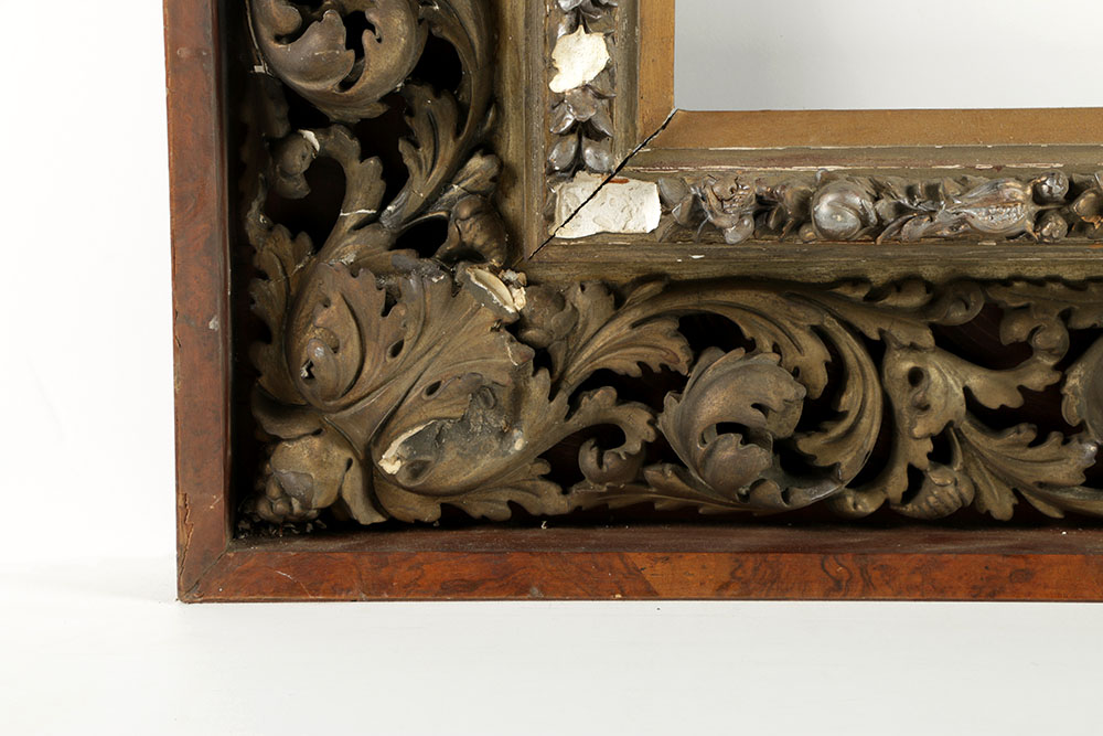 19th-Century Shadow Box Style Frame with Gilt and Gesso
