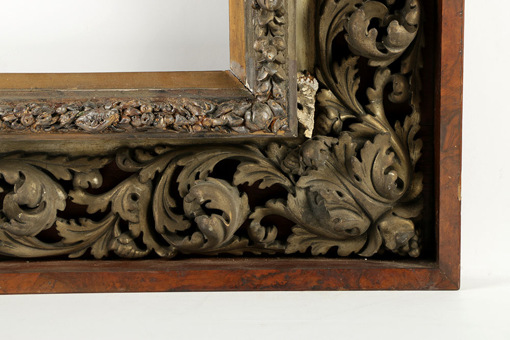 19th-Century Shadow Box Style Frame with Gilt and Gesso