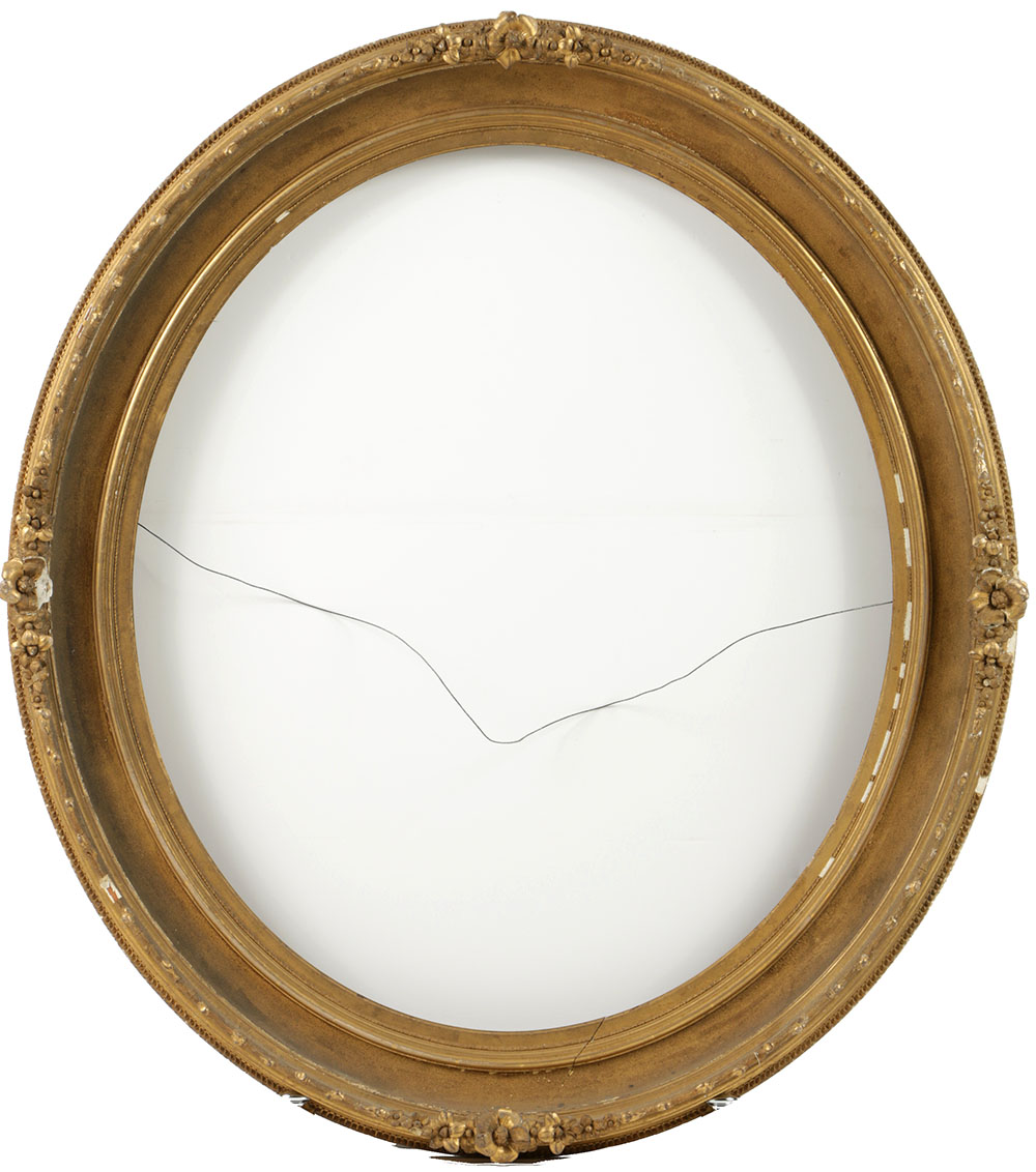 Mid 19th-Century Gilt and Gesso Oval Museum Frame