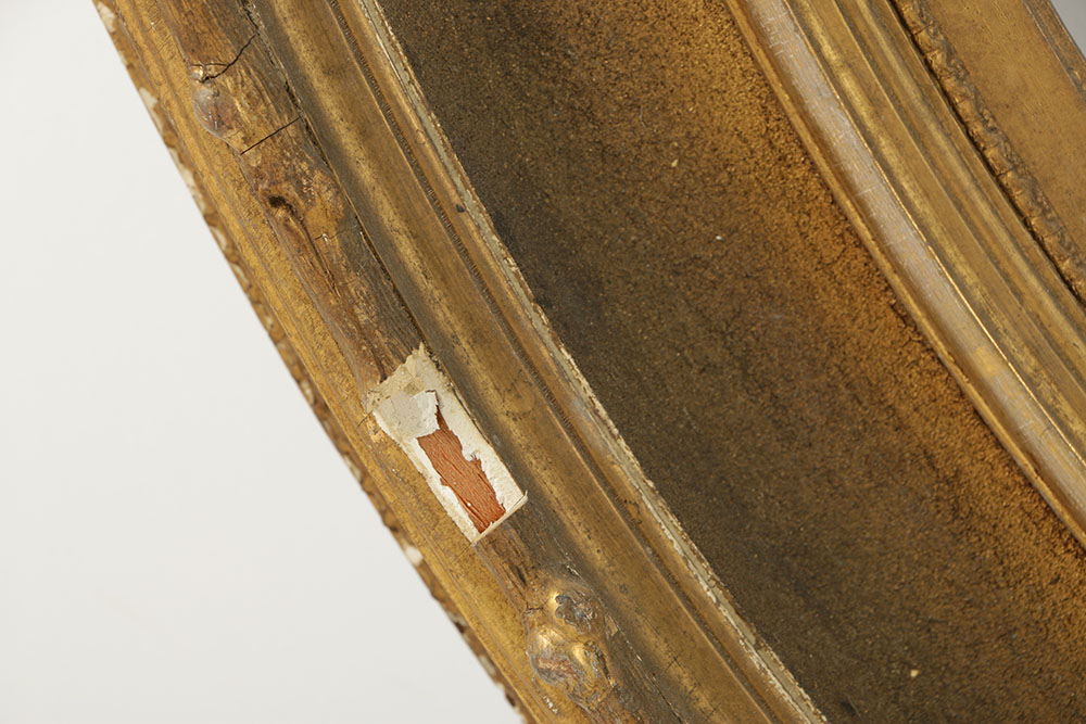 Mid 19th-Century Gilt and Gesso Oval Museum Frame