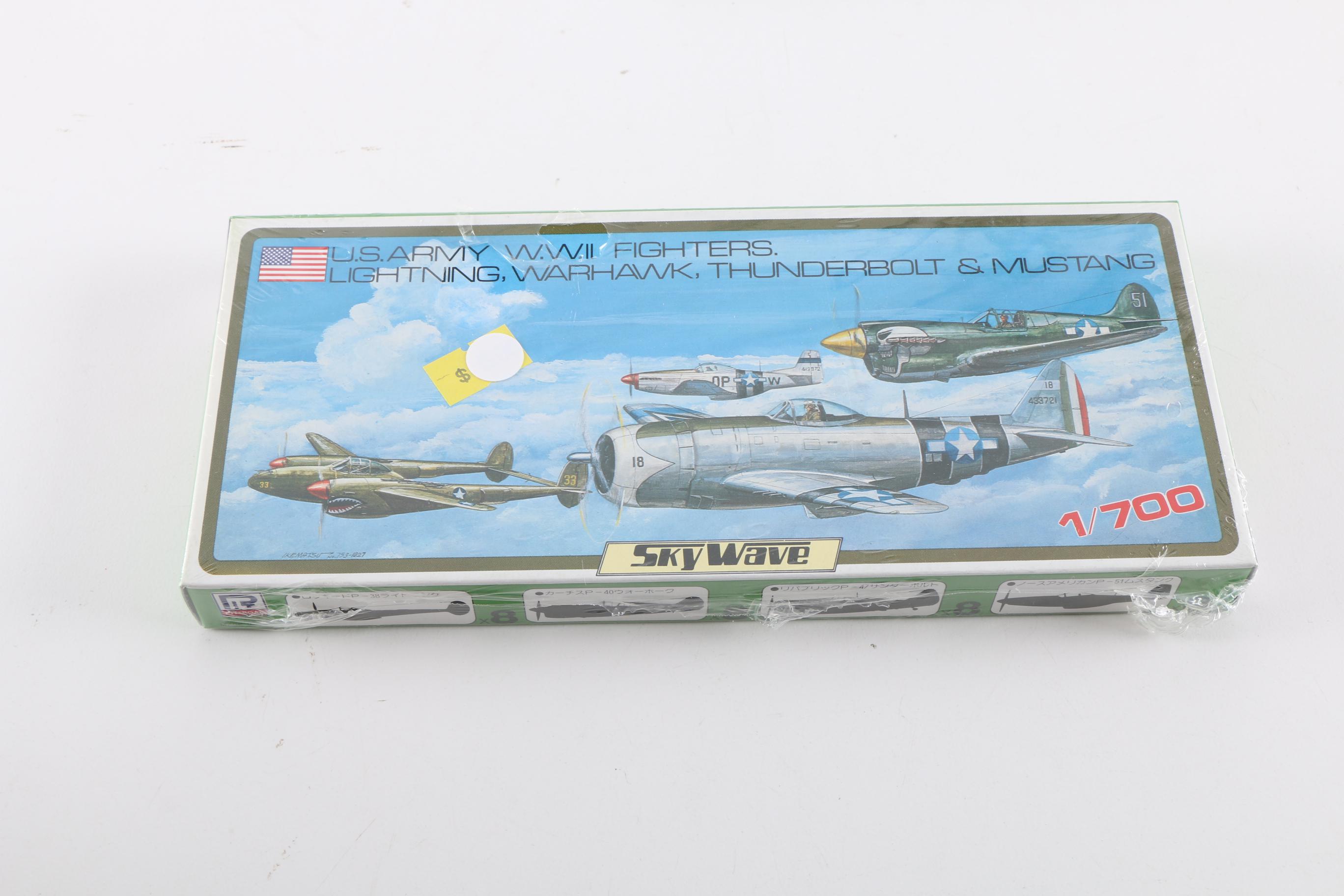 Assortment of Model Plane Kits Including Tsukuda and Fujimi