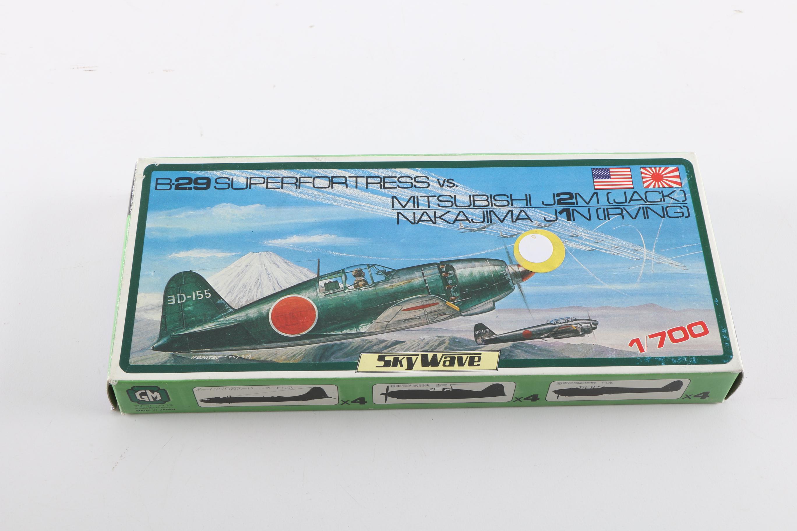 Assortment of Model Plane Kits Including Tsukuda and Fujimi