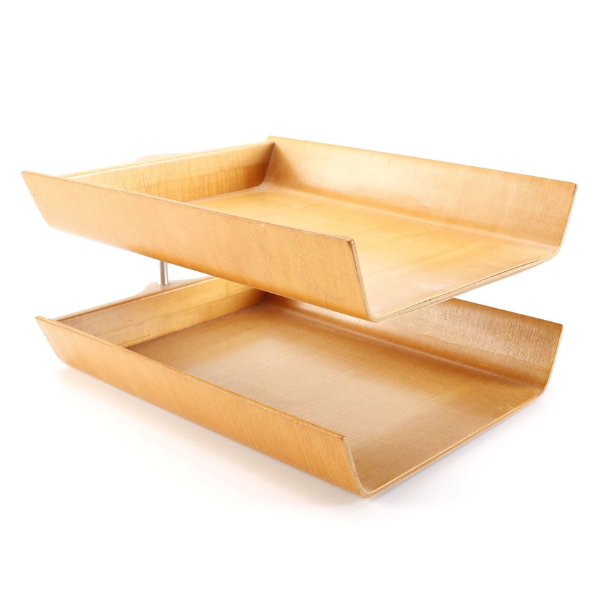 Florence Knoll Paper Tray Of Ash Wood