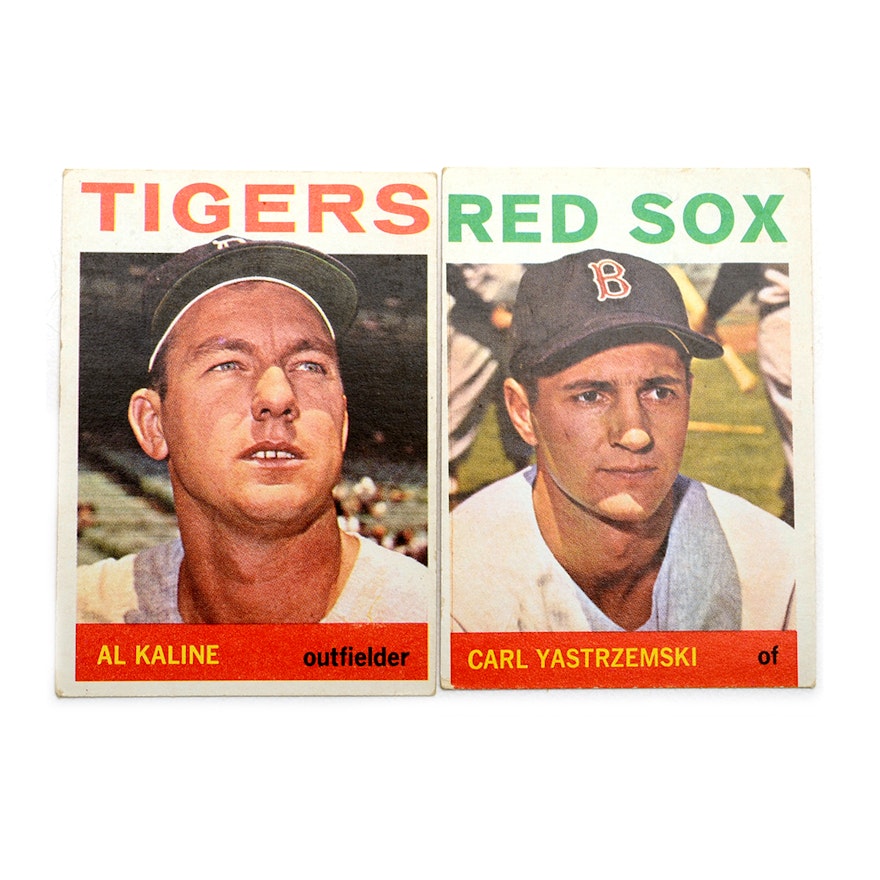 1964 Yaz and Kaline Topps Baseball Cards