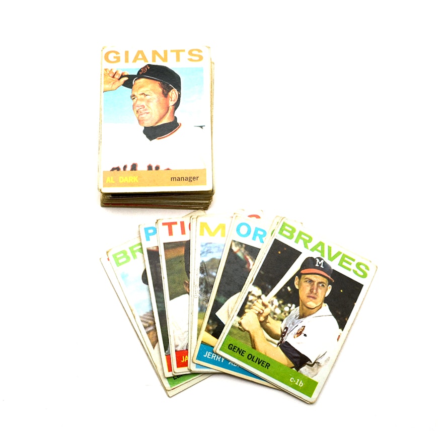 Sixty 1964 Topps Baseball Cards