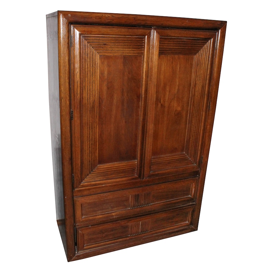 Vintage Oak Wooden Armoire