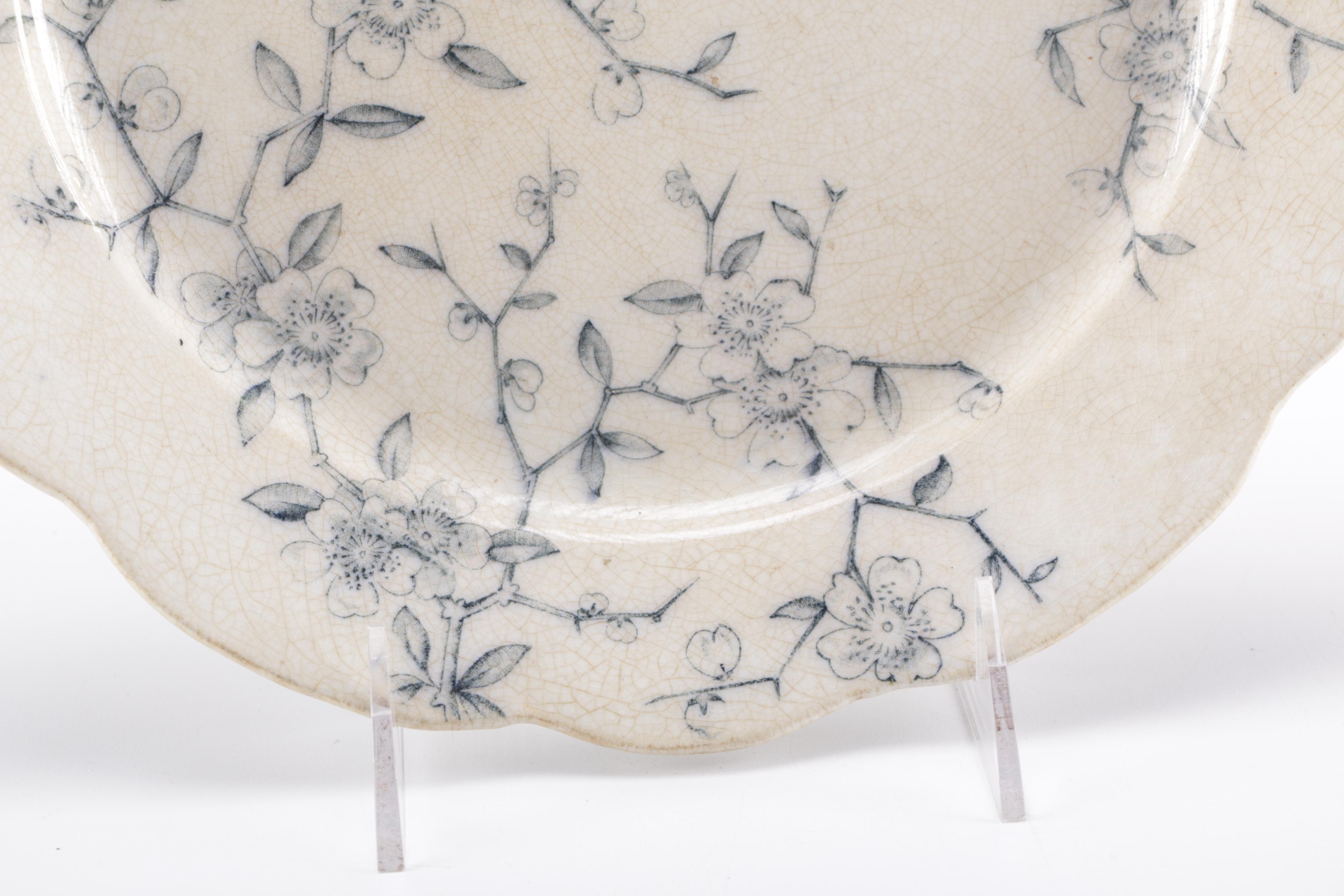 Transferware Serving Dish and  China Plate