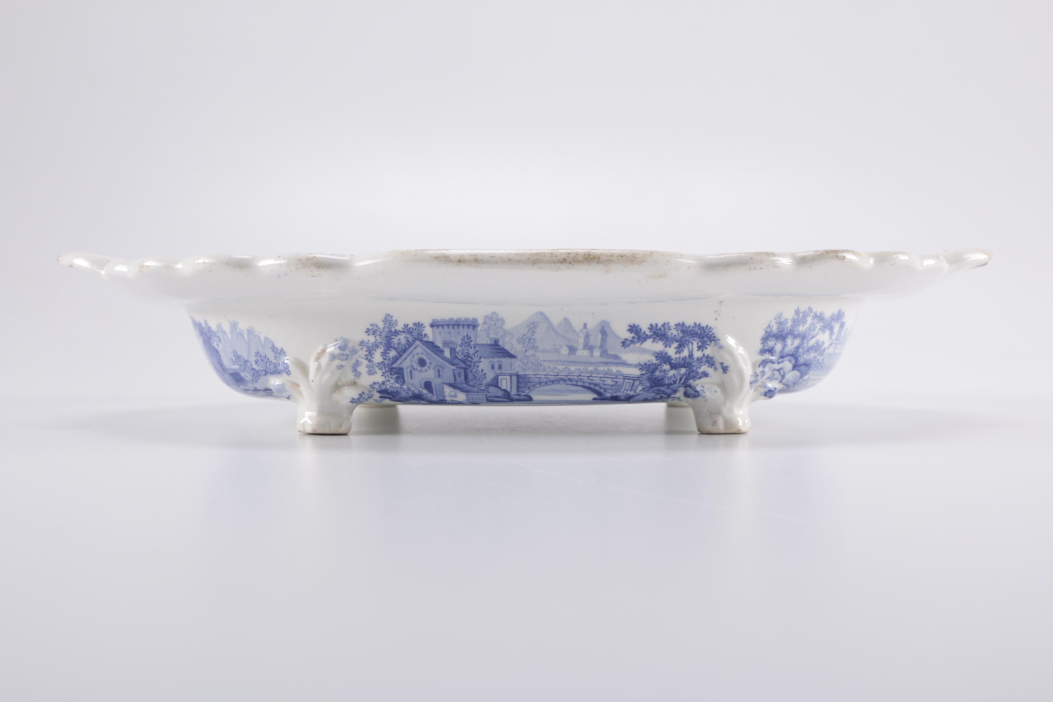 Transferware Serving Dish and  China Plate