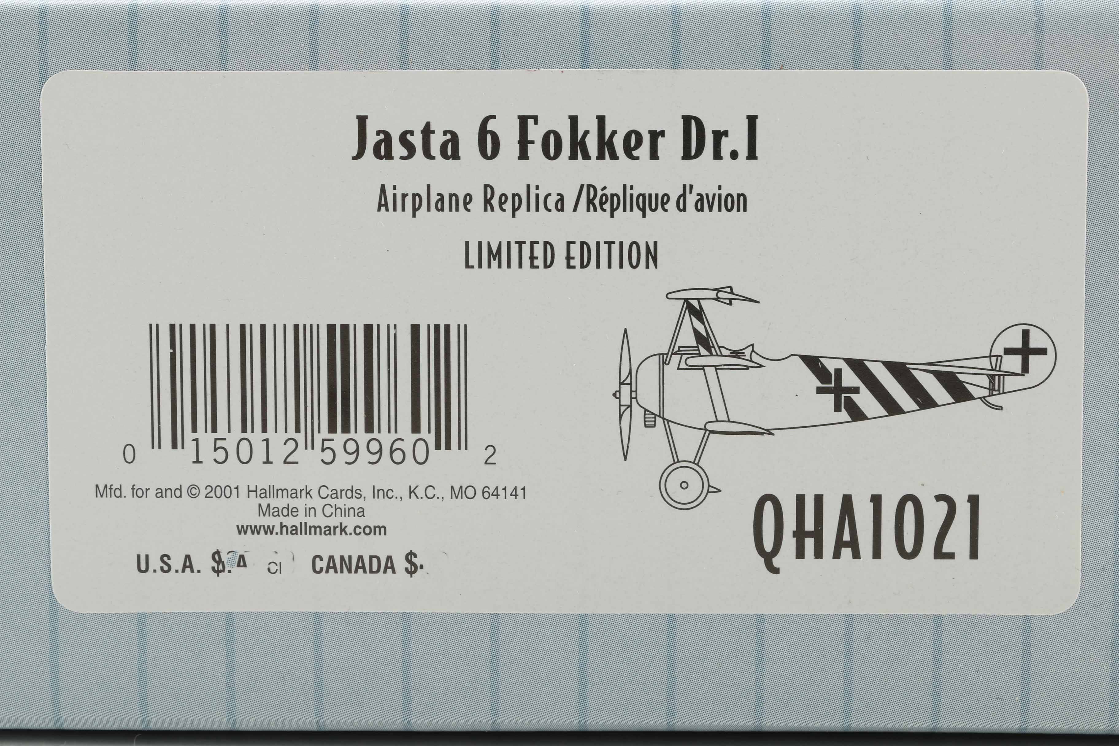 Hallmark "Legends in Flight" Airplane Replicas