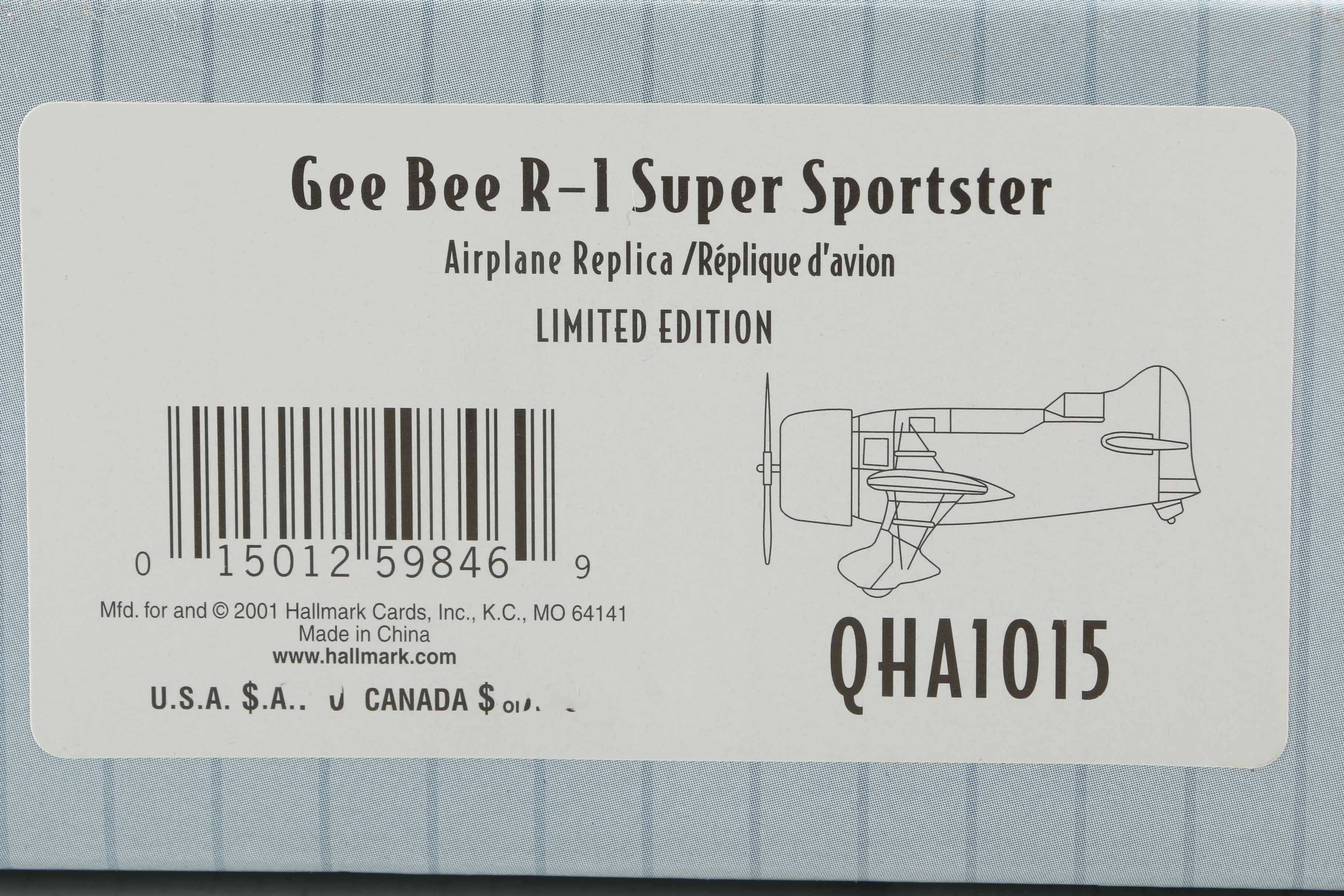 Hallmark "Legends in Flight" Airplane Replicas