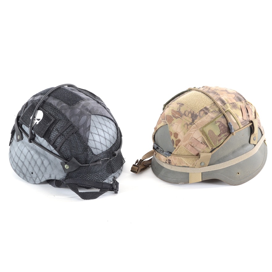 Two United States Military Helmets