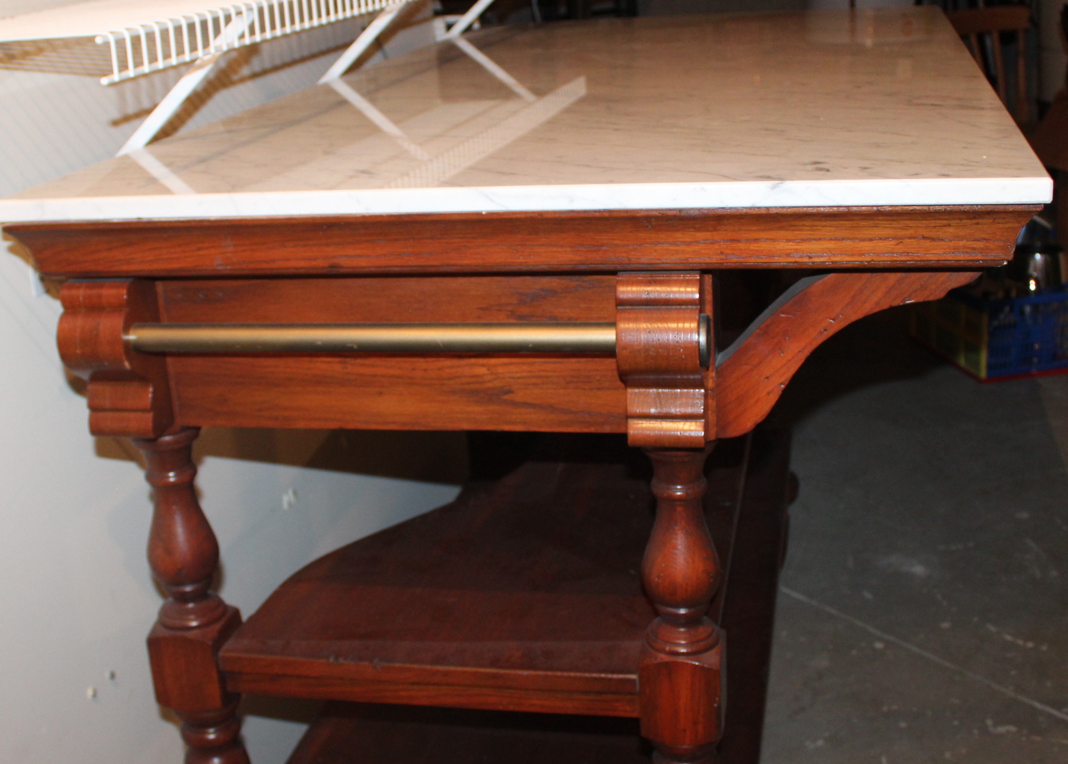 Marble Top Free-Standing Bar