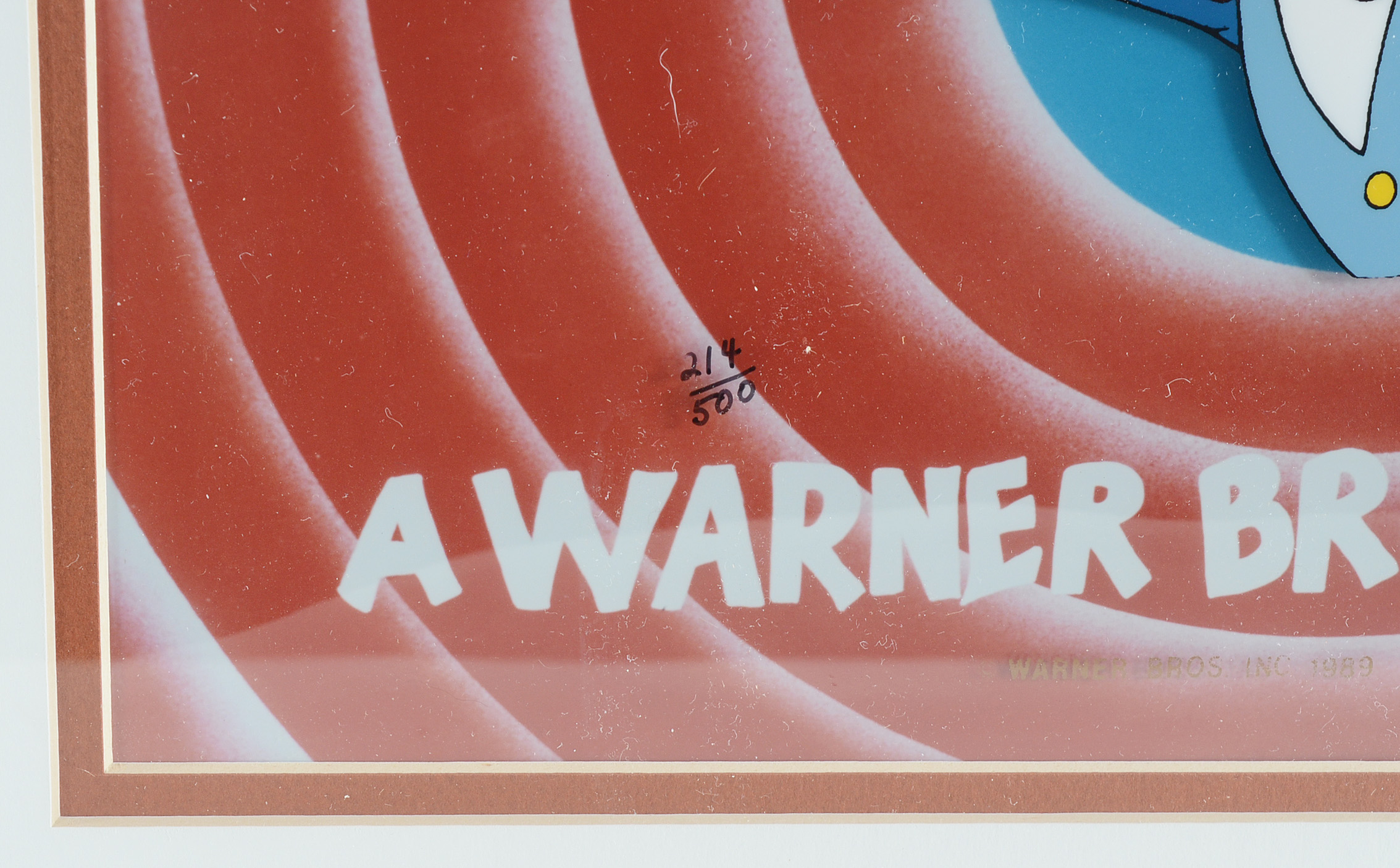 Autographed Original "Porky Pig" Warner Bros Cartoon Cel