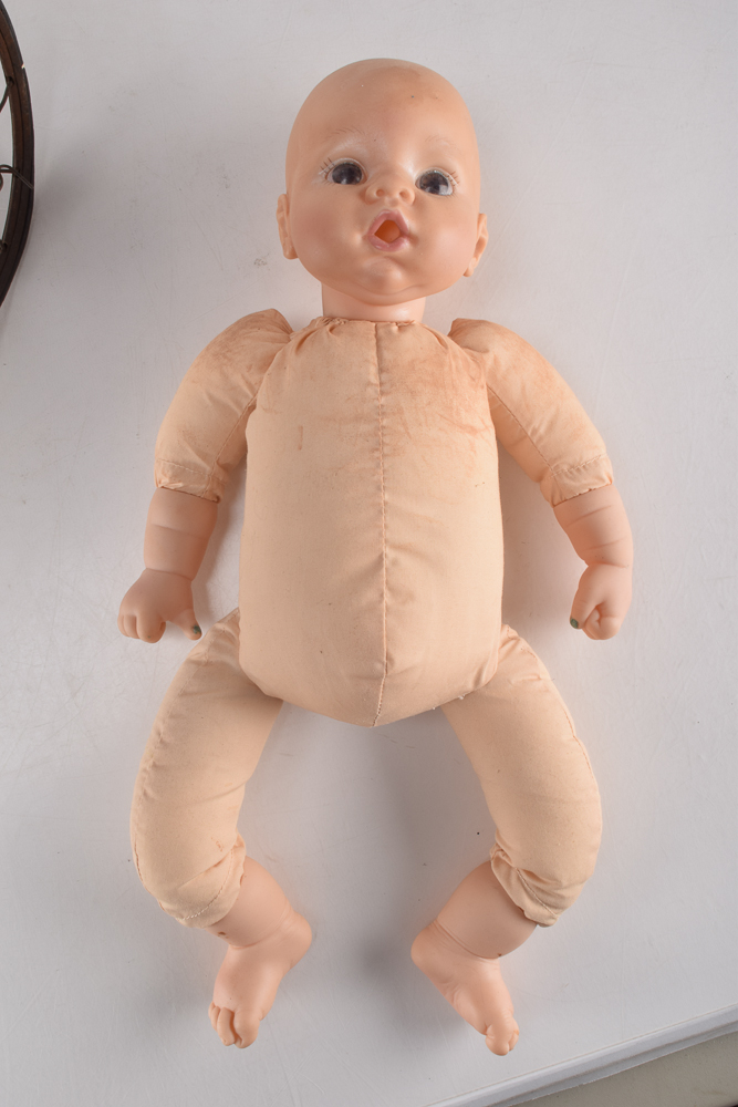 Antique Doll Buggy with Vintage Doll