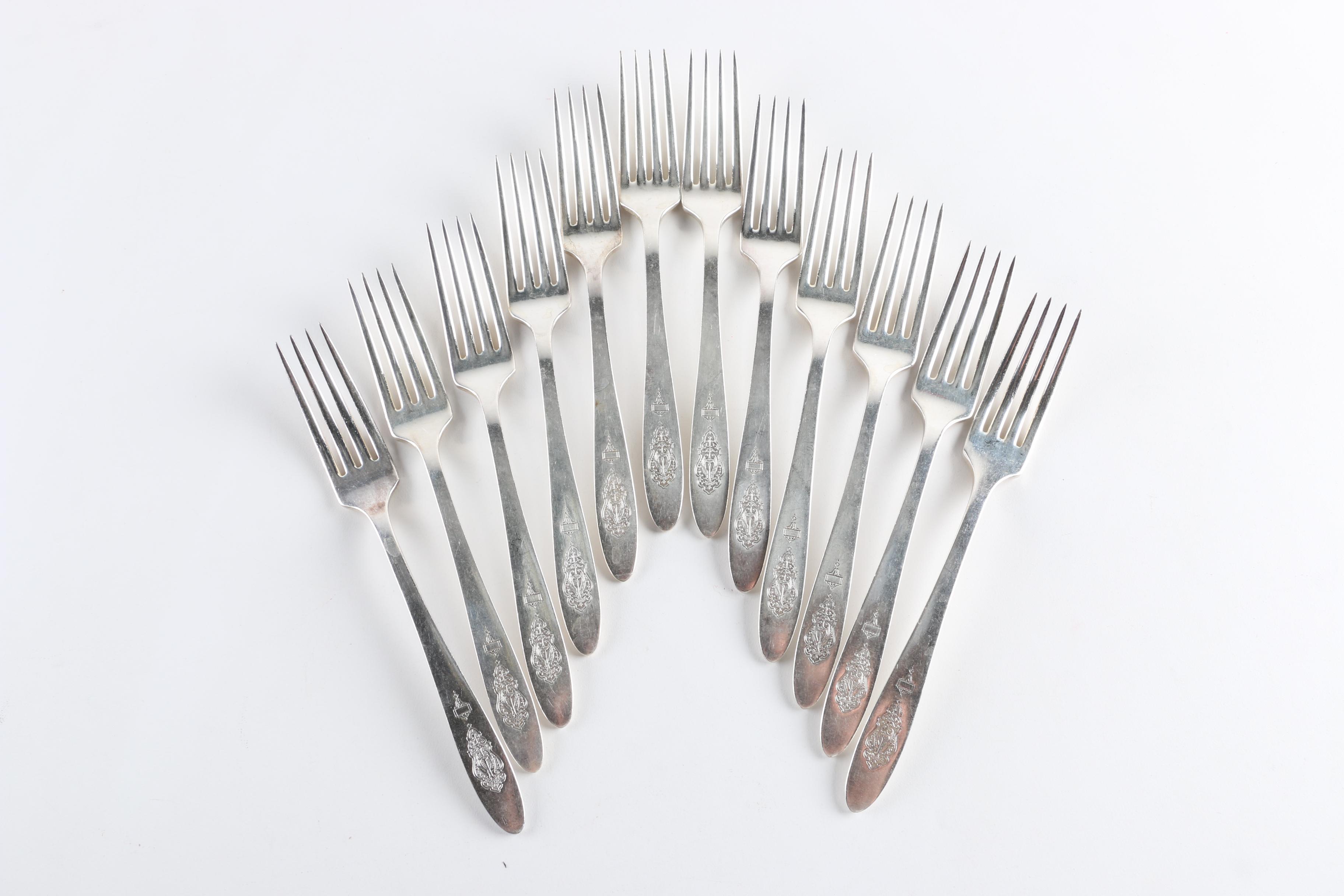 Oneida Community "Bird of Paradise" Silver Plate Flatware