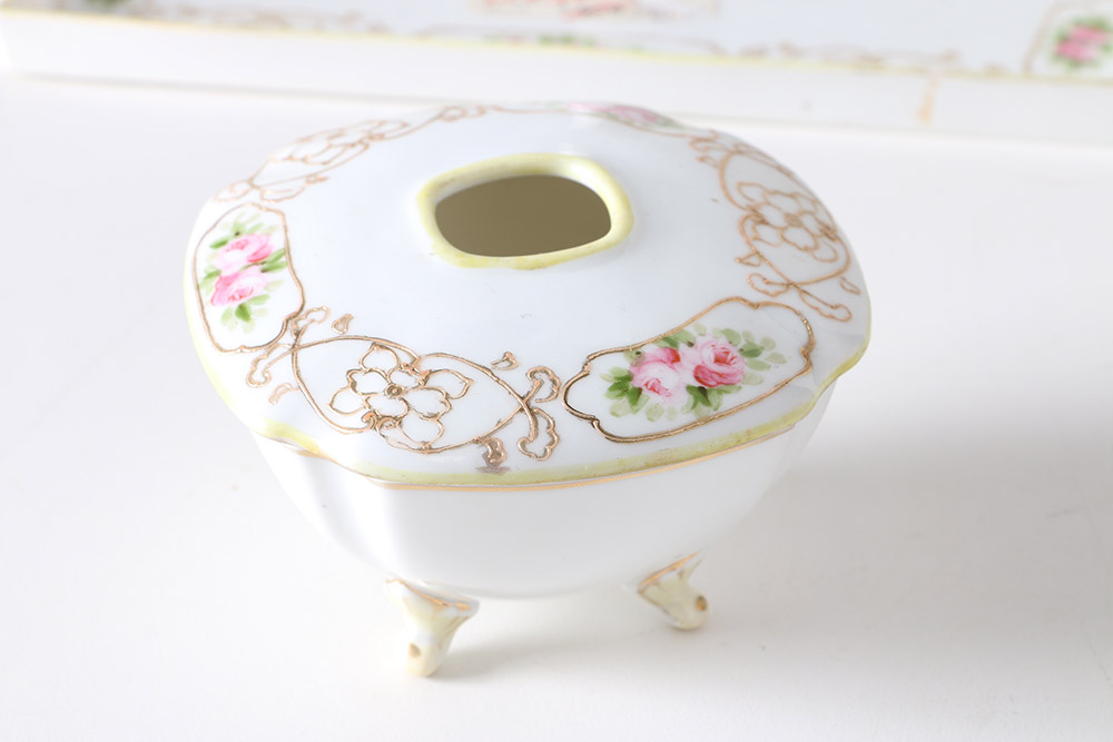 Early 20th Century Hand Painted Nippon Morimura Dresser Set