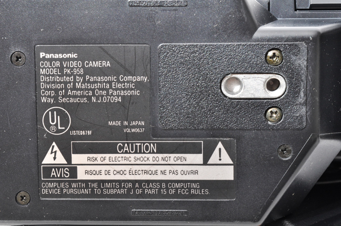 Panasonic Color Video Camera PK-958