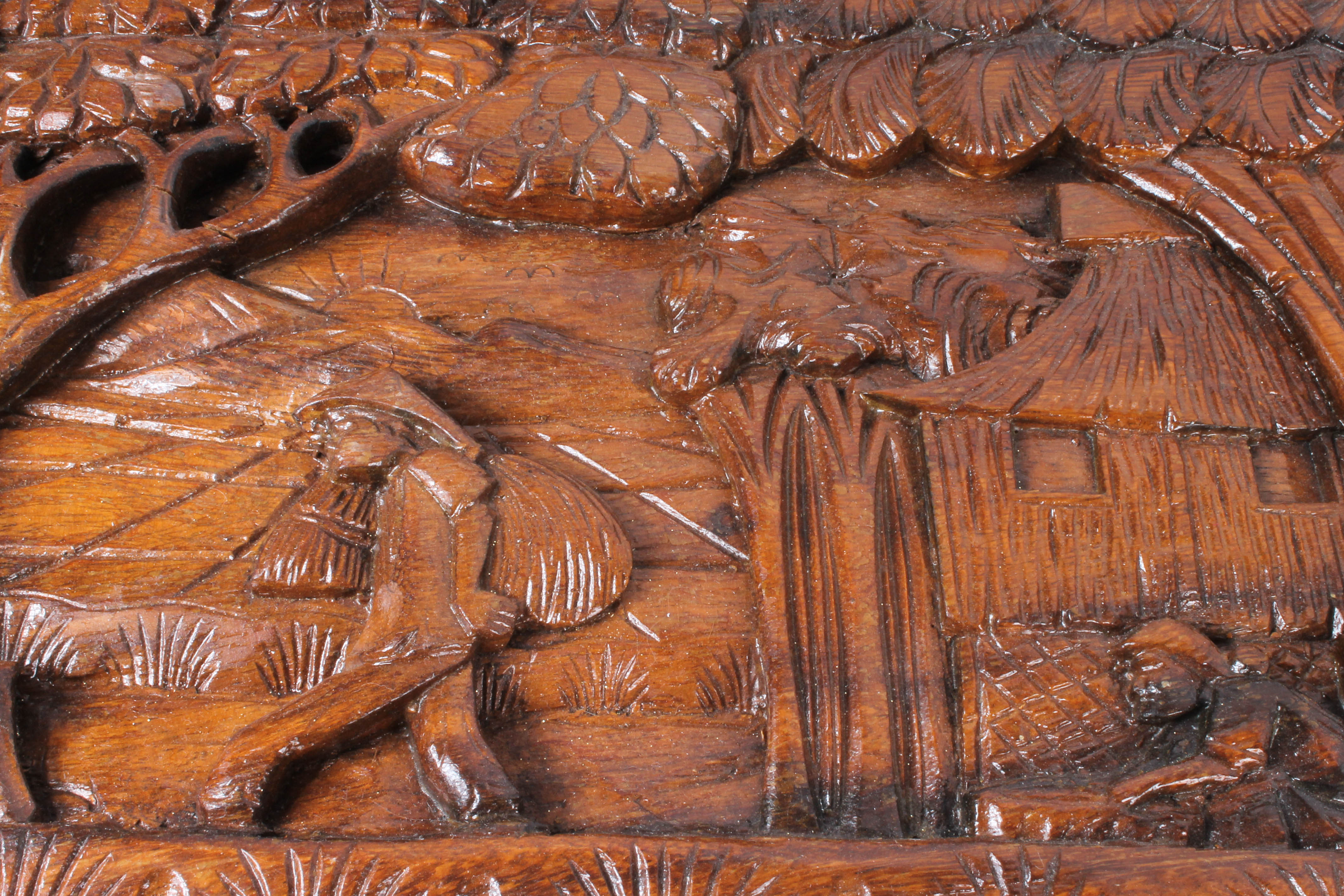 Filipino Style Carved Wooden Side Tables