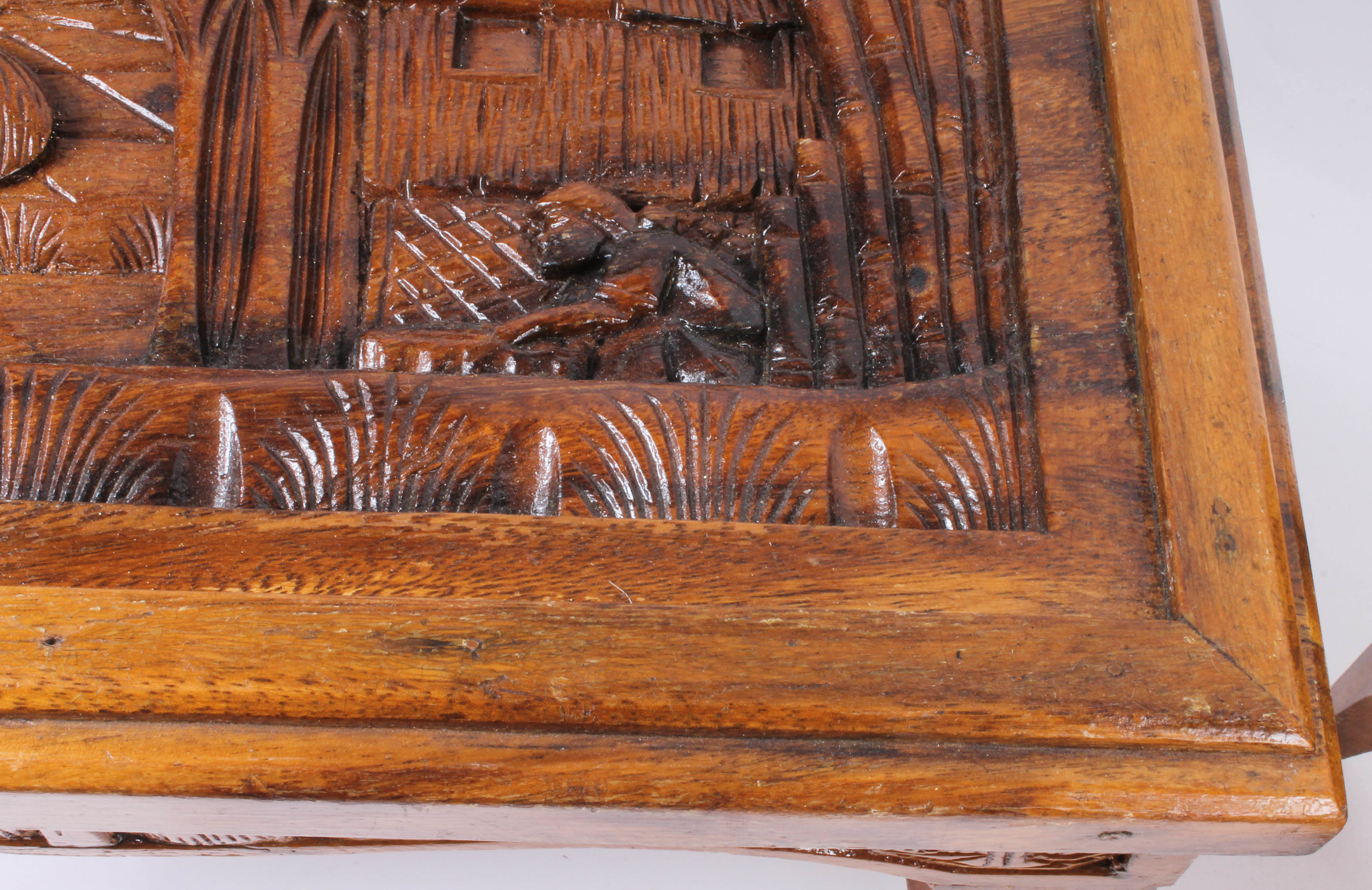 Filipino Style Carved Wooden Side Tables
