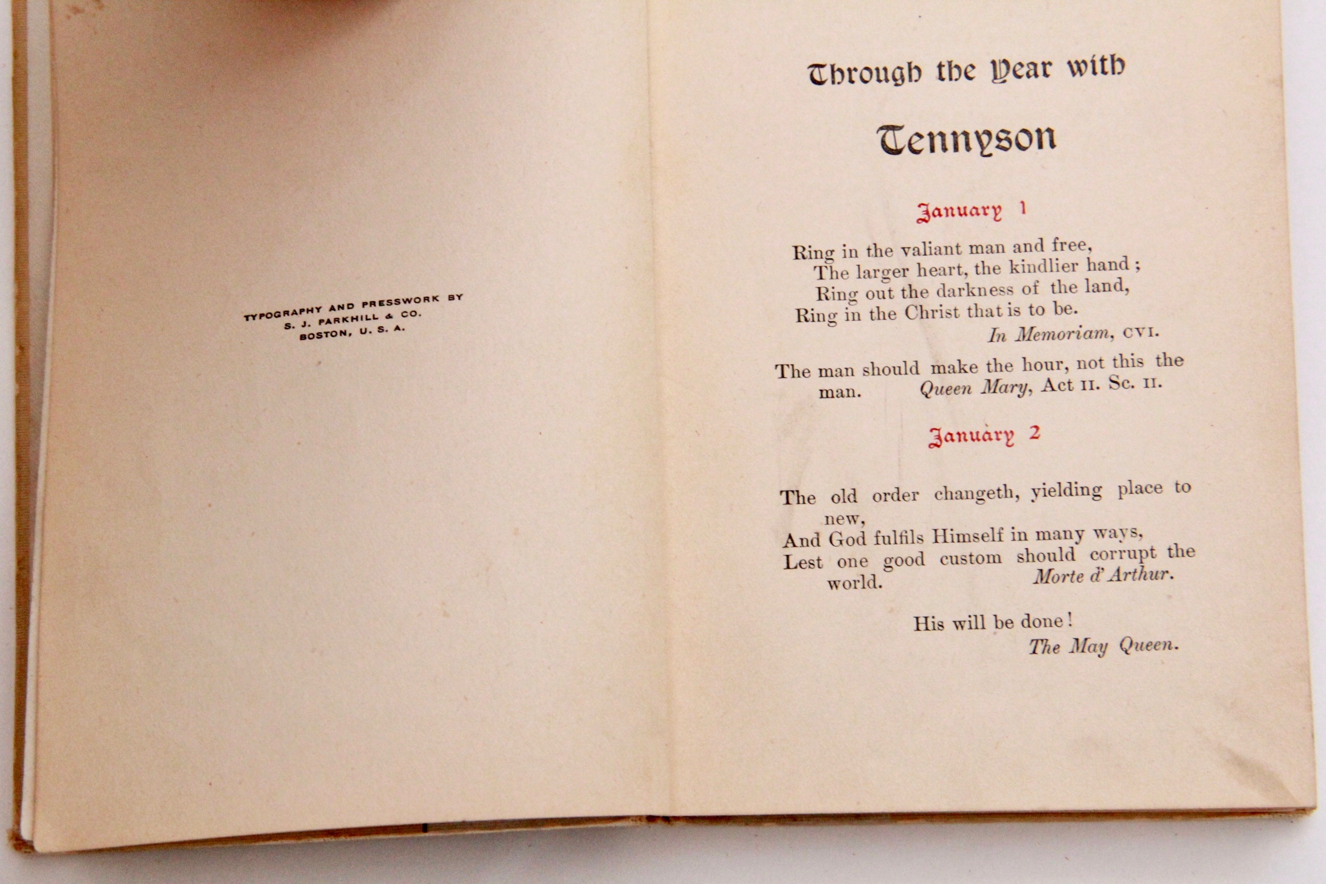 Antique Works of Literature by Tennyson and Hawthorne