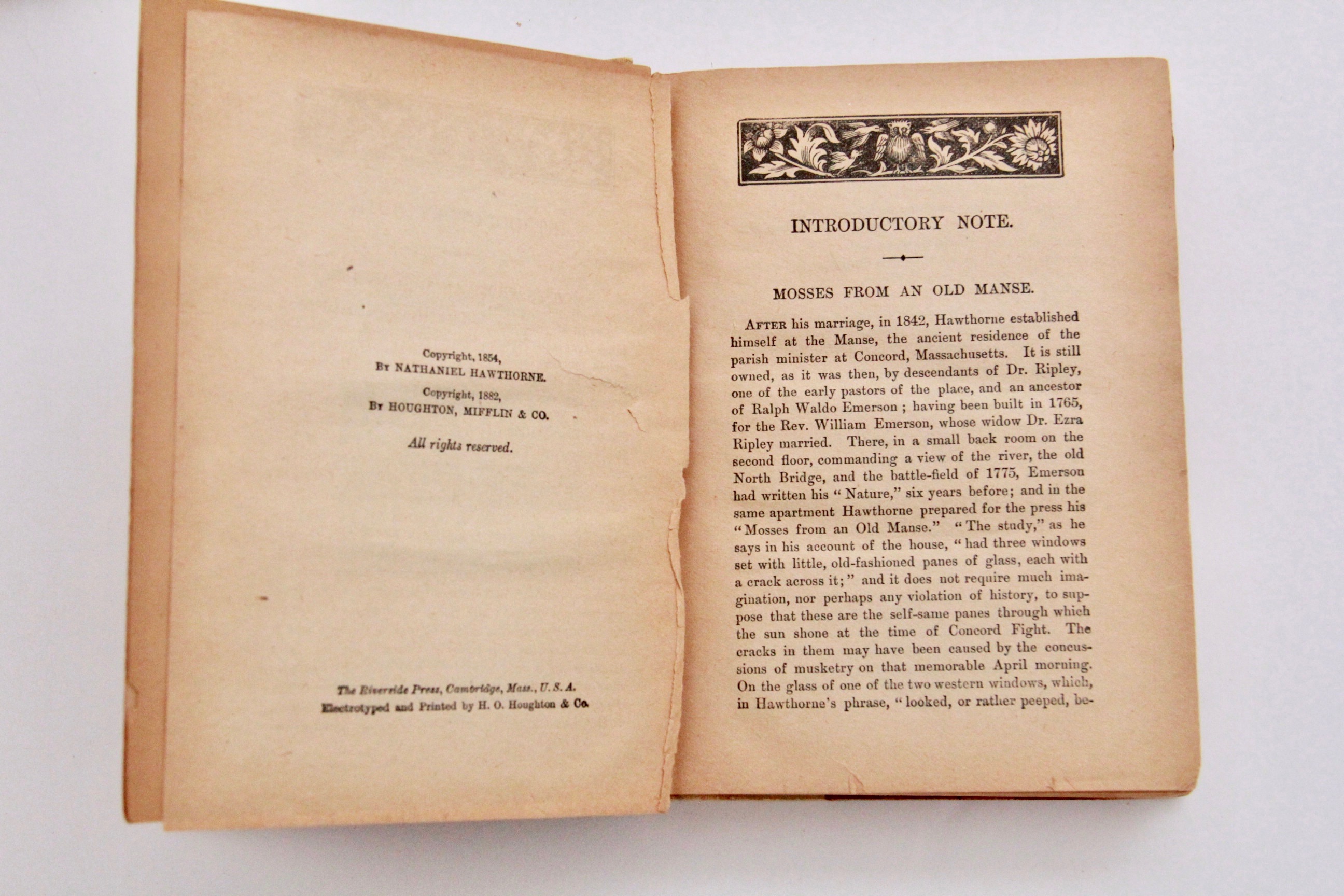Antique Works of Literature by Tennyson and Hawthorne
