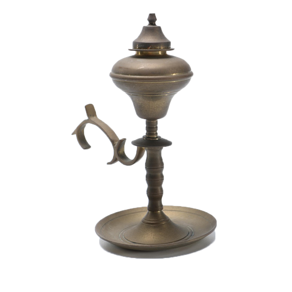 Brass Frame Oil Lamp
