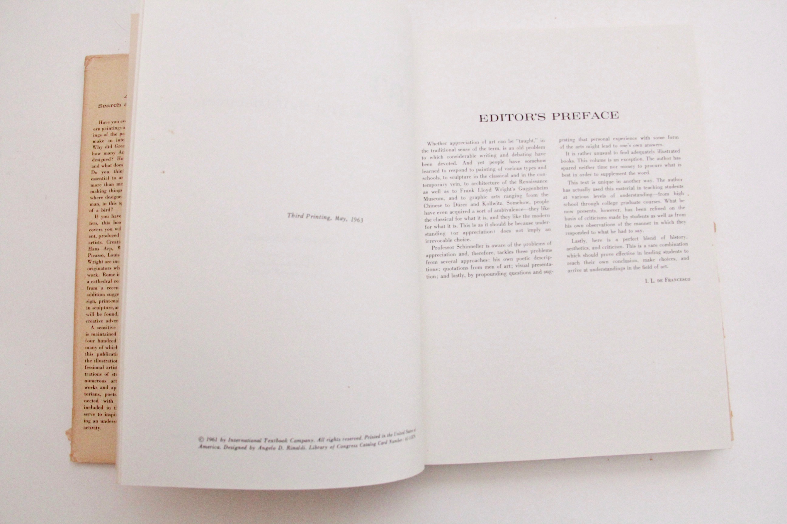 Signed "Art: Search and Self-Discovery" by James A. Schinneller