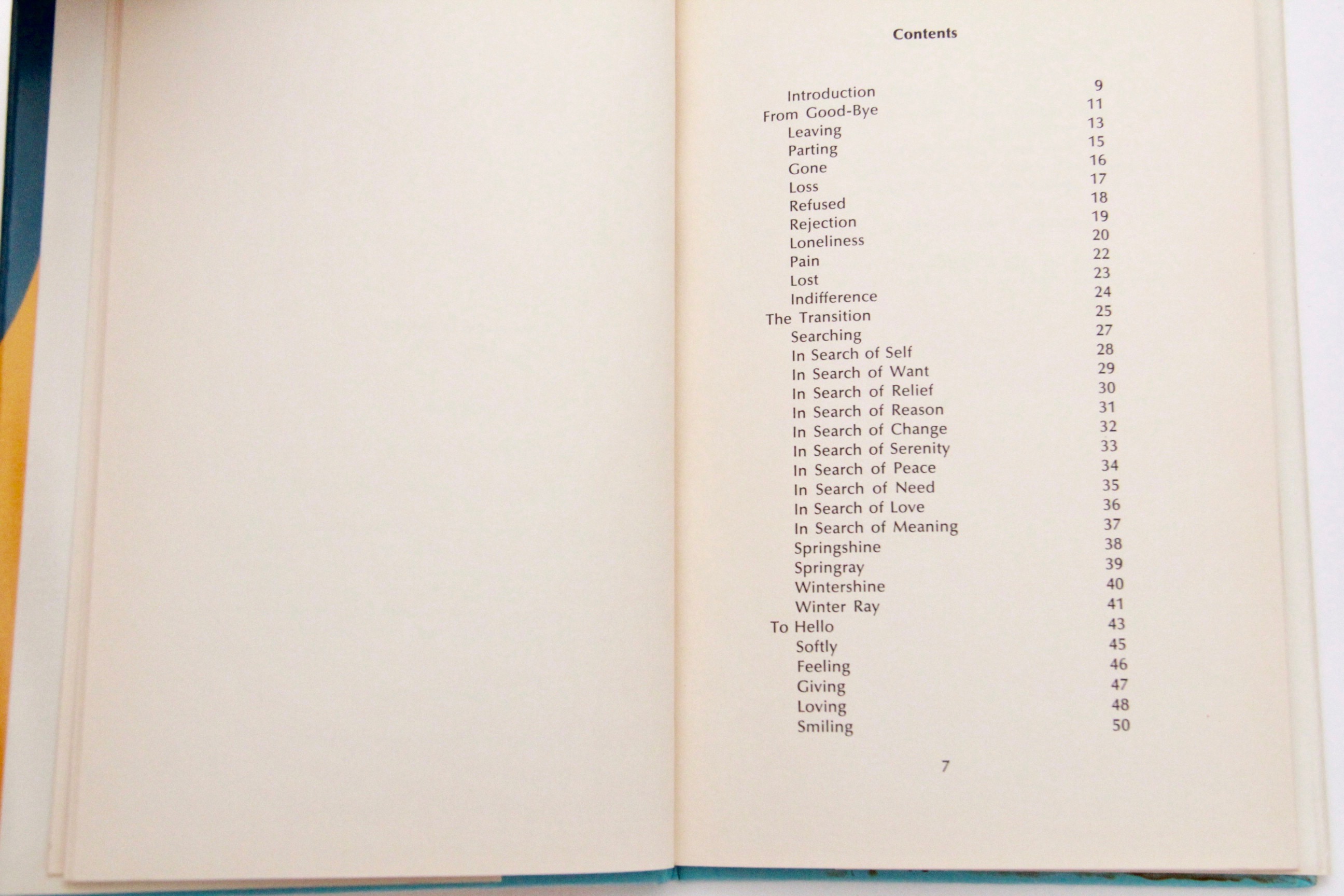 Signed First Edition "From Good-Bye To Hello" Poetry Book by Dan Nelson Holland