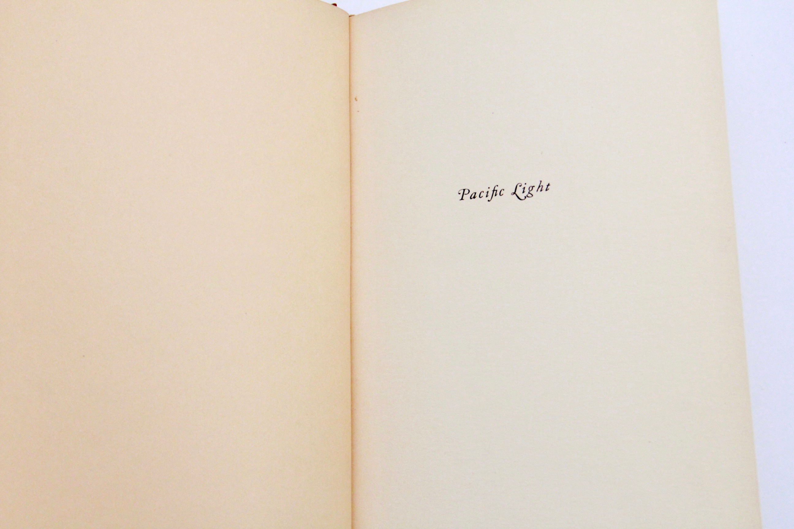 Signed First Edition "Pacific Light" Poetry Book by Charlotte Kellogg