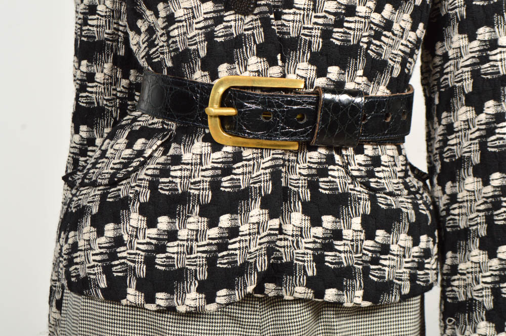 Pam McMahon Couture Jacket with Belt and  Karen Millen Houndstooth Pants