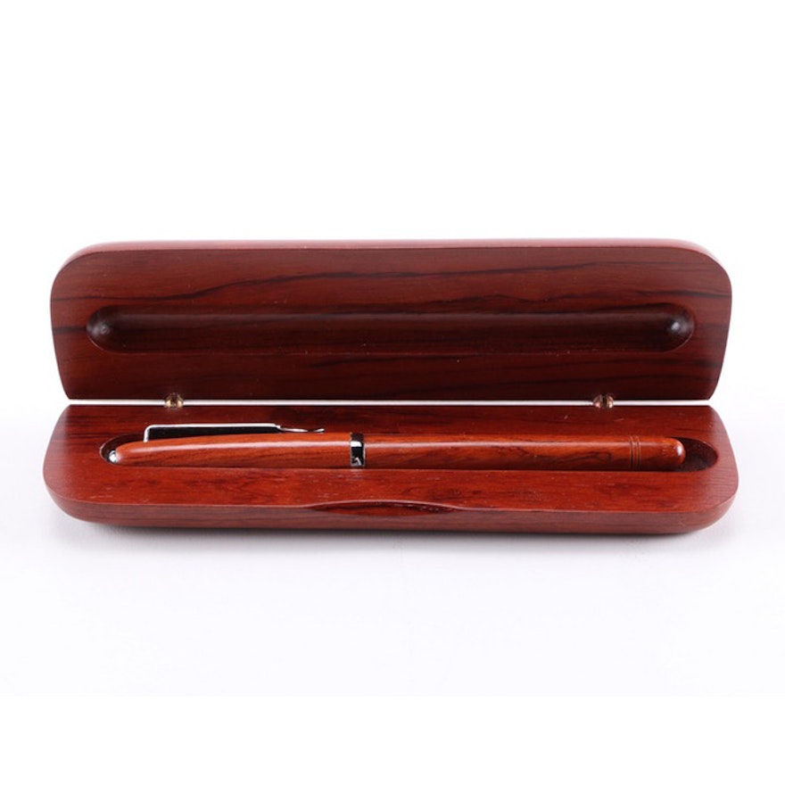 Wooden Fountain Pen with Case