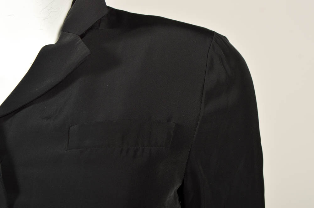 Prada Black Jacket, Pam McMahon Silk Chiffon Pants with Belt