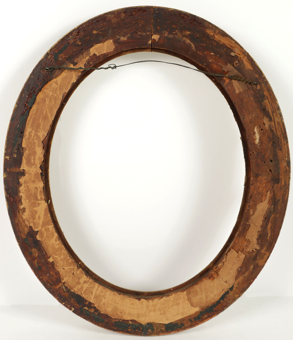 1870s American Style Oval Frame with Gesso Molding