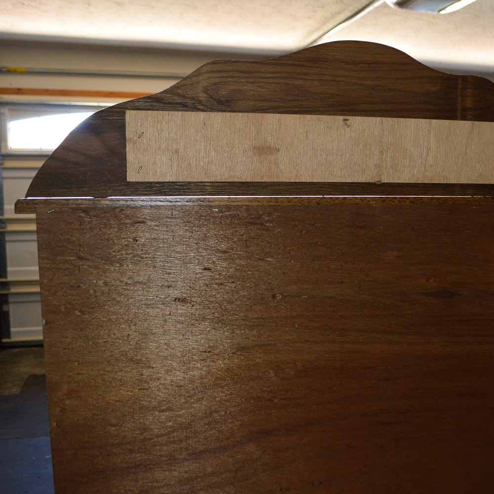 Vintage Oak Demilune Display Cabinet