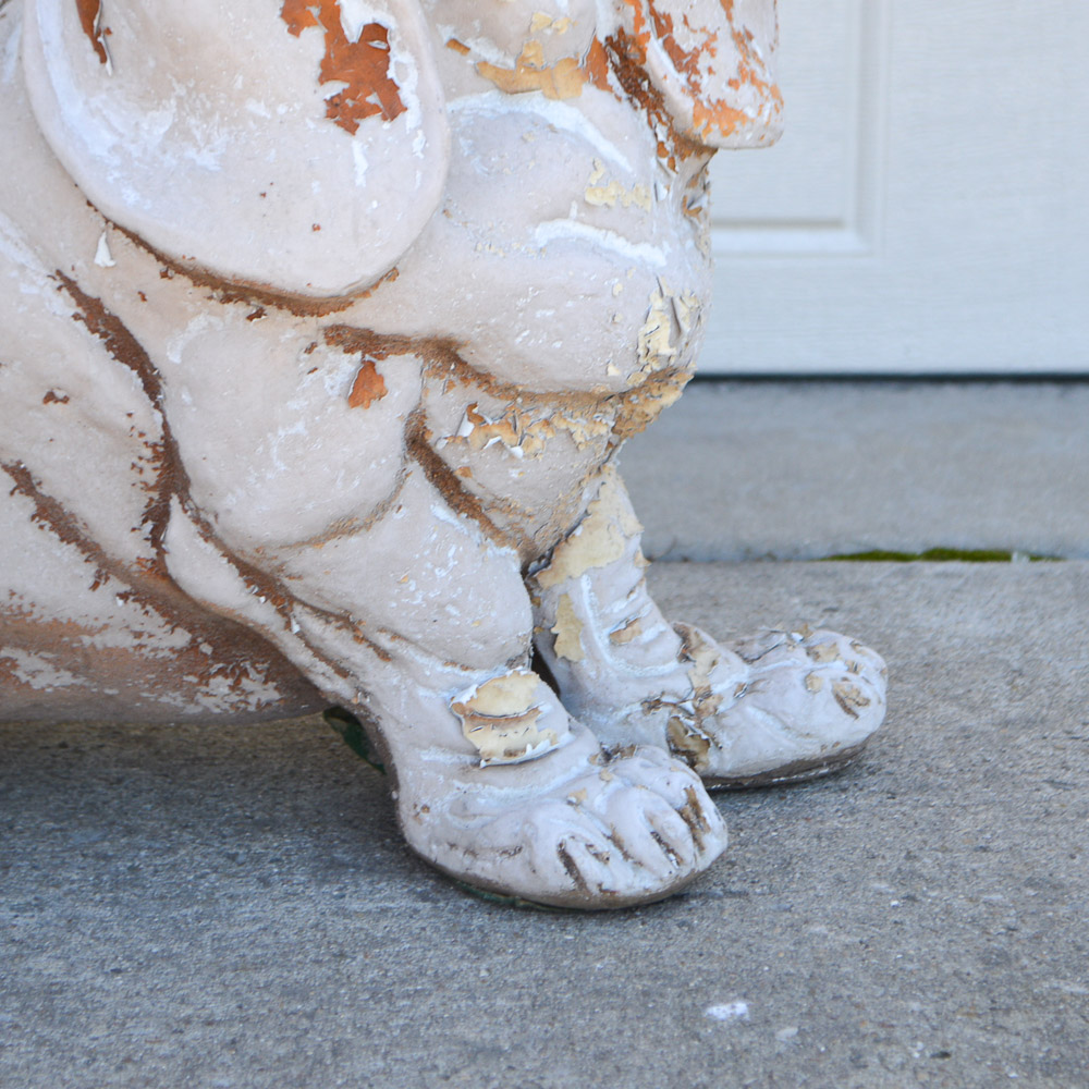Mid 20th Century Plaster Basset Hound Figurine
