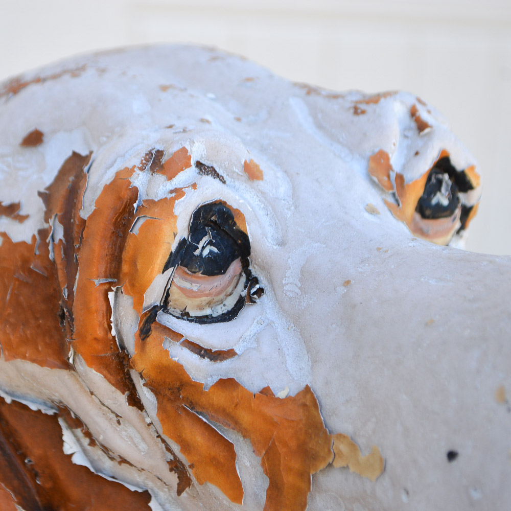 Mid 20th Century Plaster Basset Hound Figurine