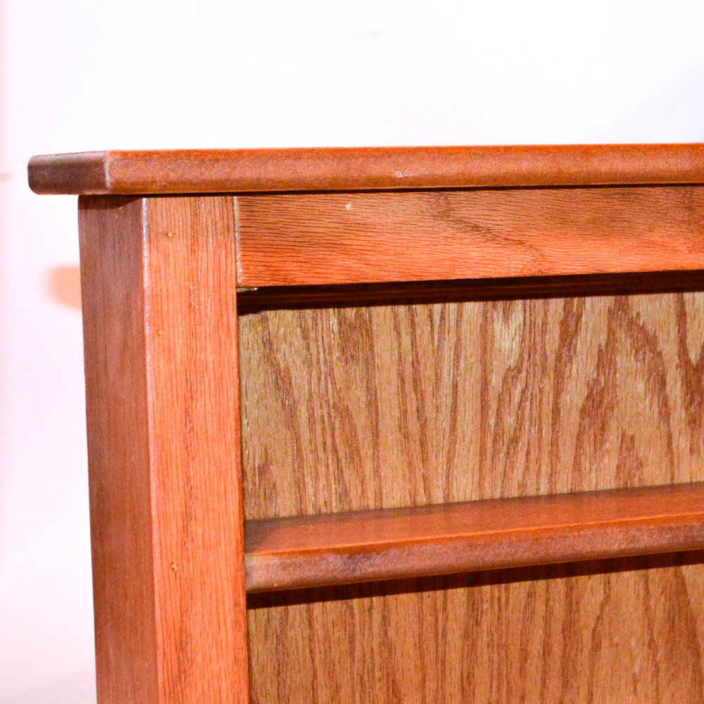 Oak Quilt Rack and Display Shelf