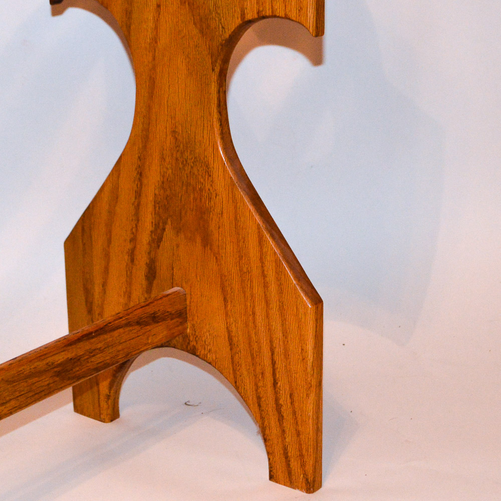 Oak Quilt Rack and Display Shelf