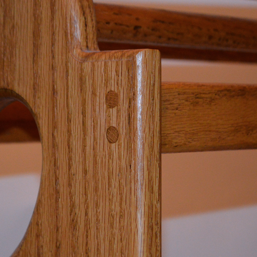 Oak Quilt Rack and Display Shelf