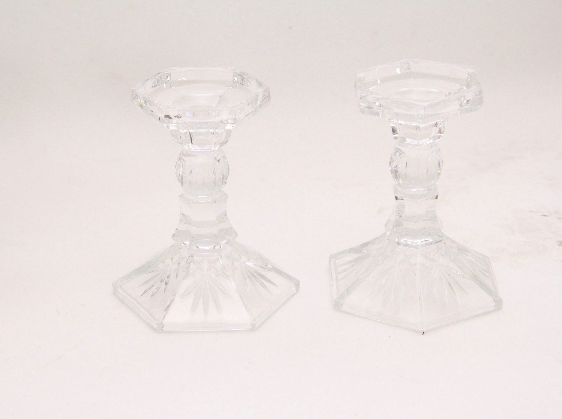 Glass and Brass Candlesticks and Decor