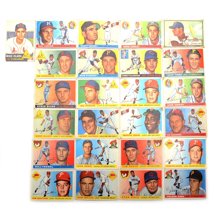 Twenty Five 1950s Topps Baseball Cards