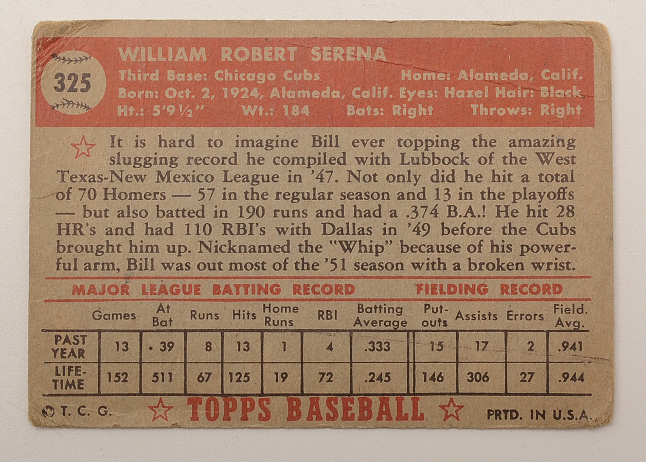 Twenty Five 1950s Topps Baseball Cards