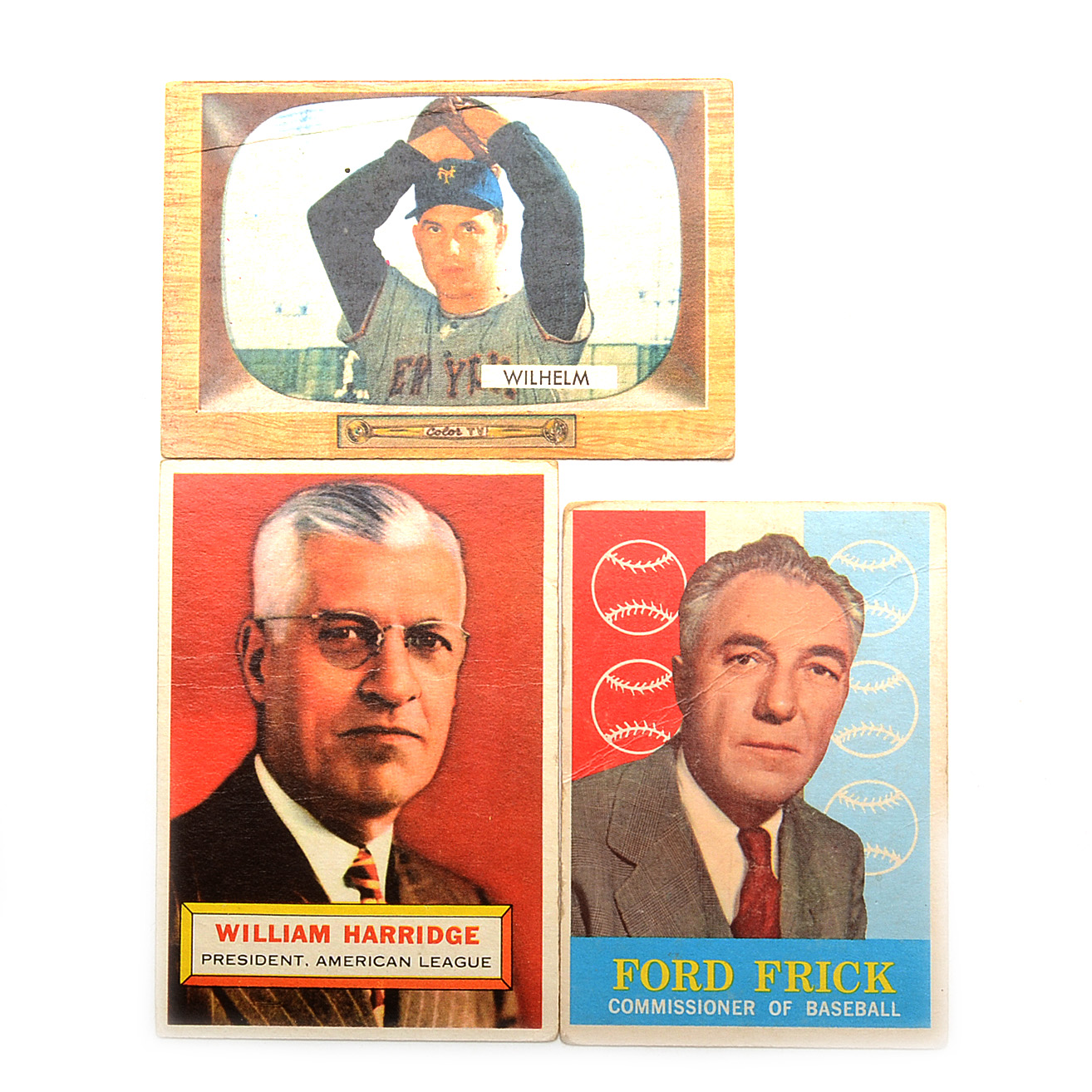 Three 1950s Hall Of Fame Baseball Cards