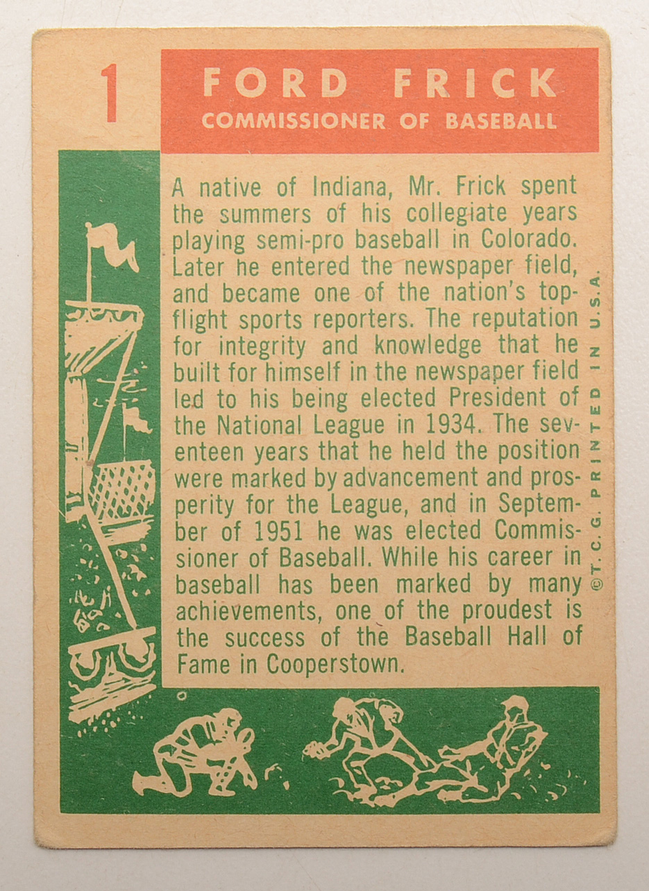 Three 1950s Hall Of Fame Baseball Cards